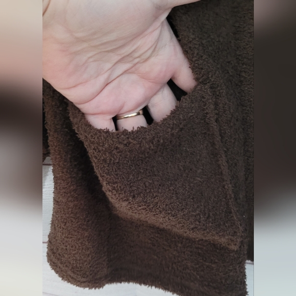 Nwt Kuwalla Tee tunic length brown super soft stretchy lounge cardigan size S - Picture 4 of 9